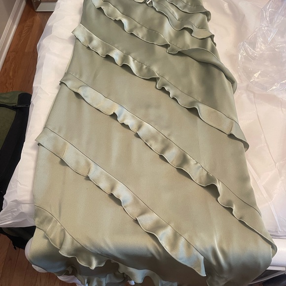 ShowMe Your Mumu Moss green ruffle dress.Got dry cleaned and is in fab condition - Picture 9 of 13